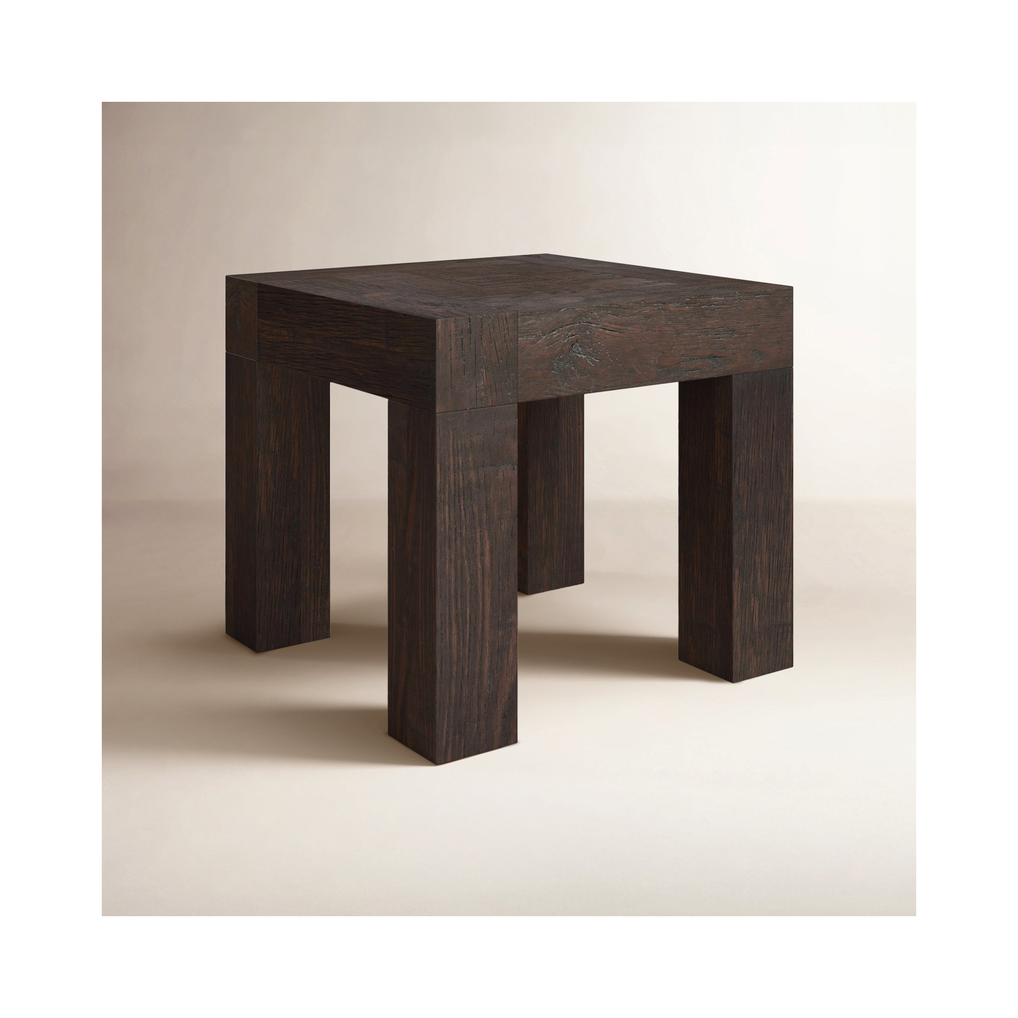 Adams Reclaimed Wood End Table, Brown