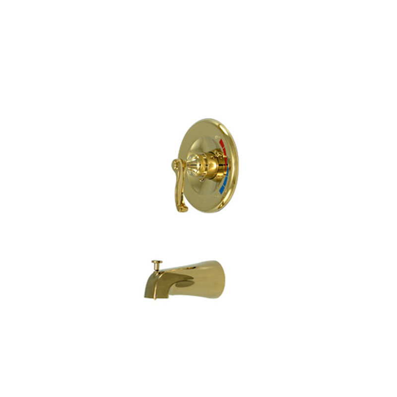 Atlanta Single Handle Wall Mounted Tub Spout, Polished Brass