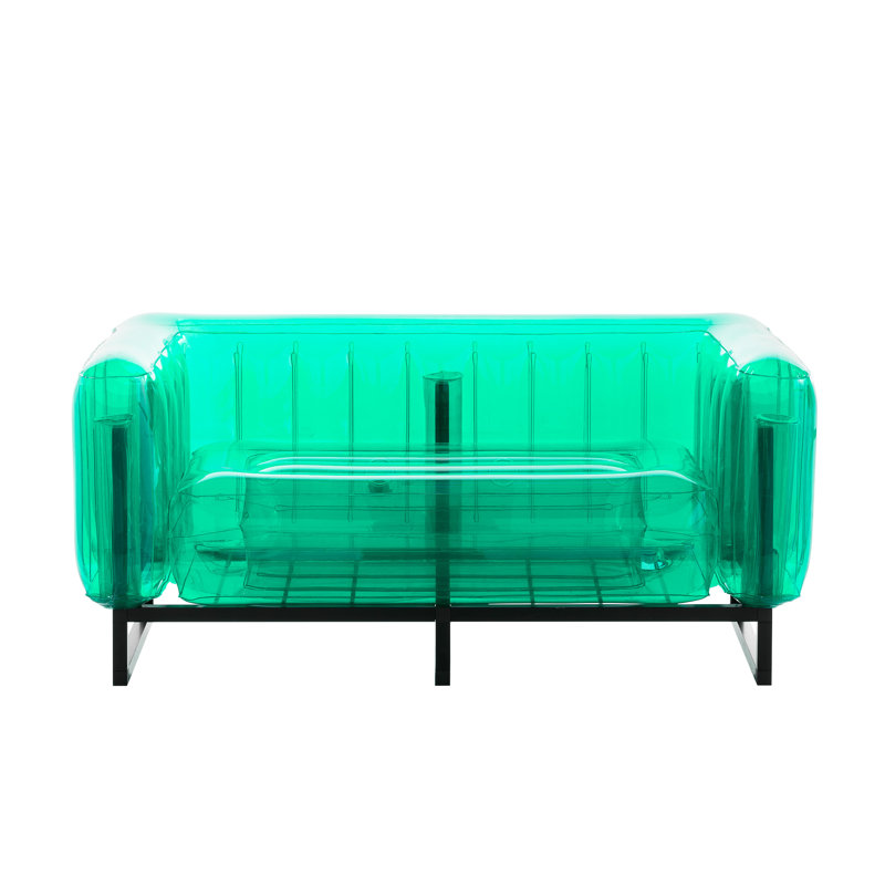 Yomi 151cm Wide Patio Sofa with Cushions, Green