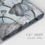 Étude de lotus avec bleu vert II - peinture sur toile tendue-357276274