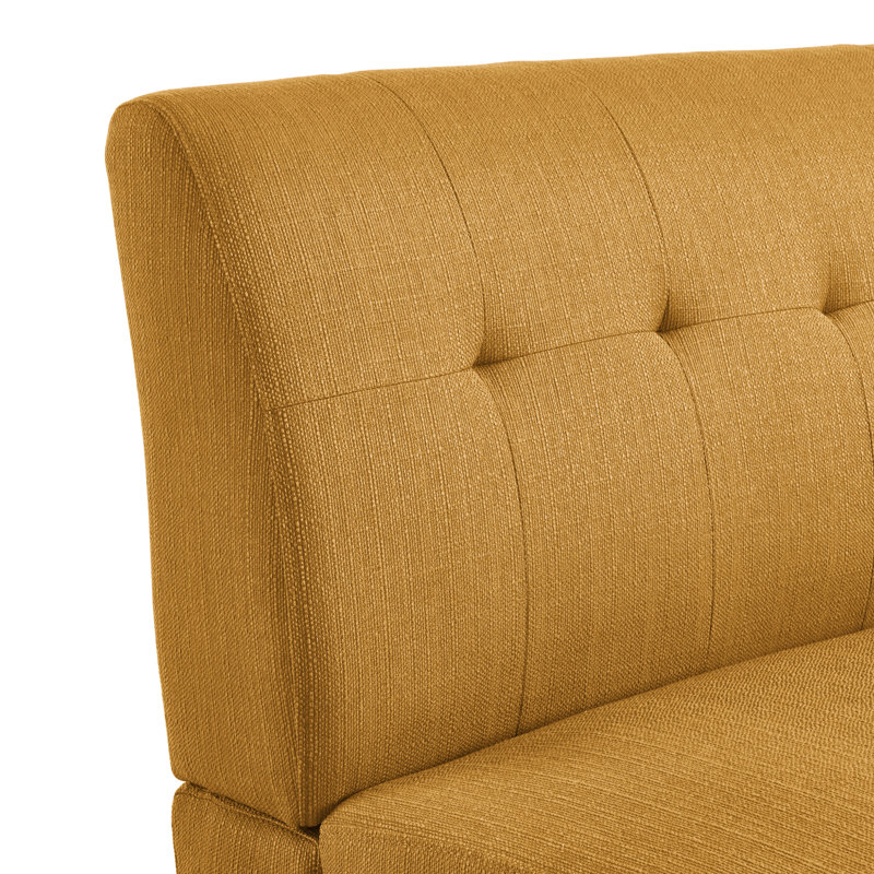Causeuse Caleena, Tissu jaune moutarde