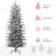 Arbre de Noël artificiel haute 6 pi HOMcom avec 636 branches floquées dans la neige