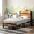 Twin Size Metal Platform Bed Frame With Storage Headboard, Charging Function, Led, Quiet Design, Under Headboard And Charging, Structure Bed, Noise-, Smart Lights, Area-108289070