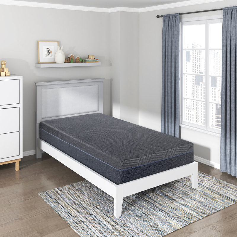 Matelas simple de 11 po avec mousse de gel de thé, gris, méthode d'expédition et de manipulation Matelas en mousse viscoélastique de 11 po, déroulant indolore