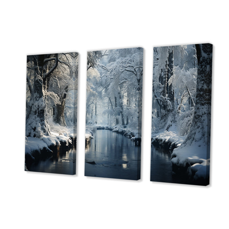 Ensemble de décorations murales Winter Silent Woods III - Paysages, H 28 po x l 36 po x P 1 po