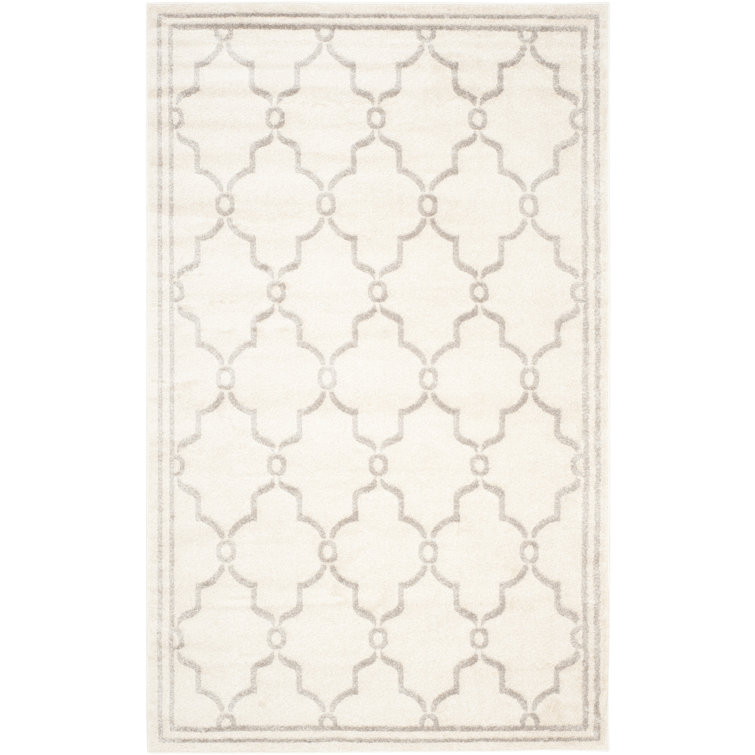 Tapis géométrique ivoire / gris clair Ammundsen