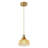 1-Golden brown glass dimmable pendant light