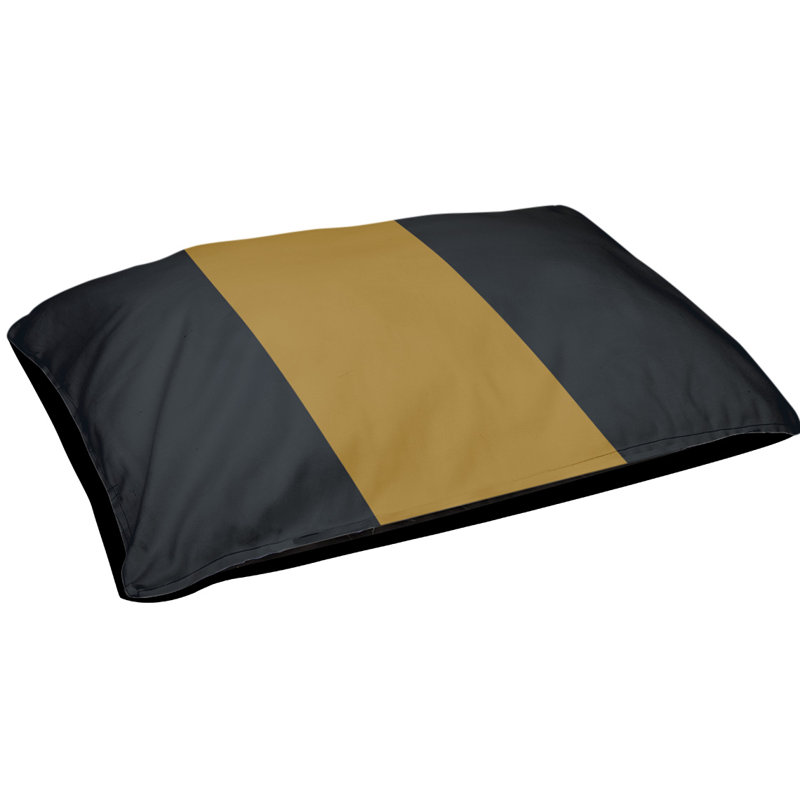 Coussin pour chien Auburn, Grand (l 40 po x P 30 po x H 6,5 po), Noir / or