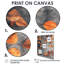 Feuilles d'automne orange - ensemble d'art mural floral de 6-1830617063-1830617060