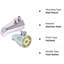 Bec de baignoire avec inverseur arrière et adaptateur de douche en laiton, douille de 3/4 po à 1/2 po IPS, longueur 5-1 / 4 po, finition chromée