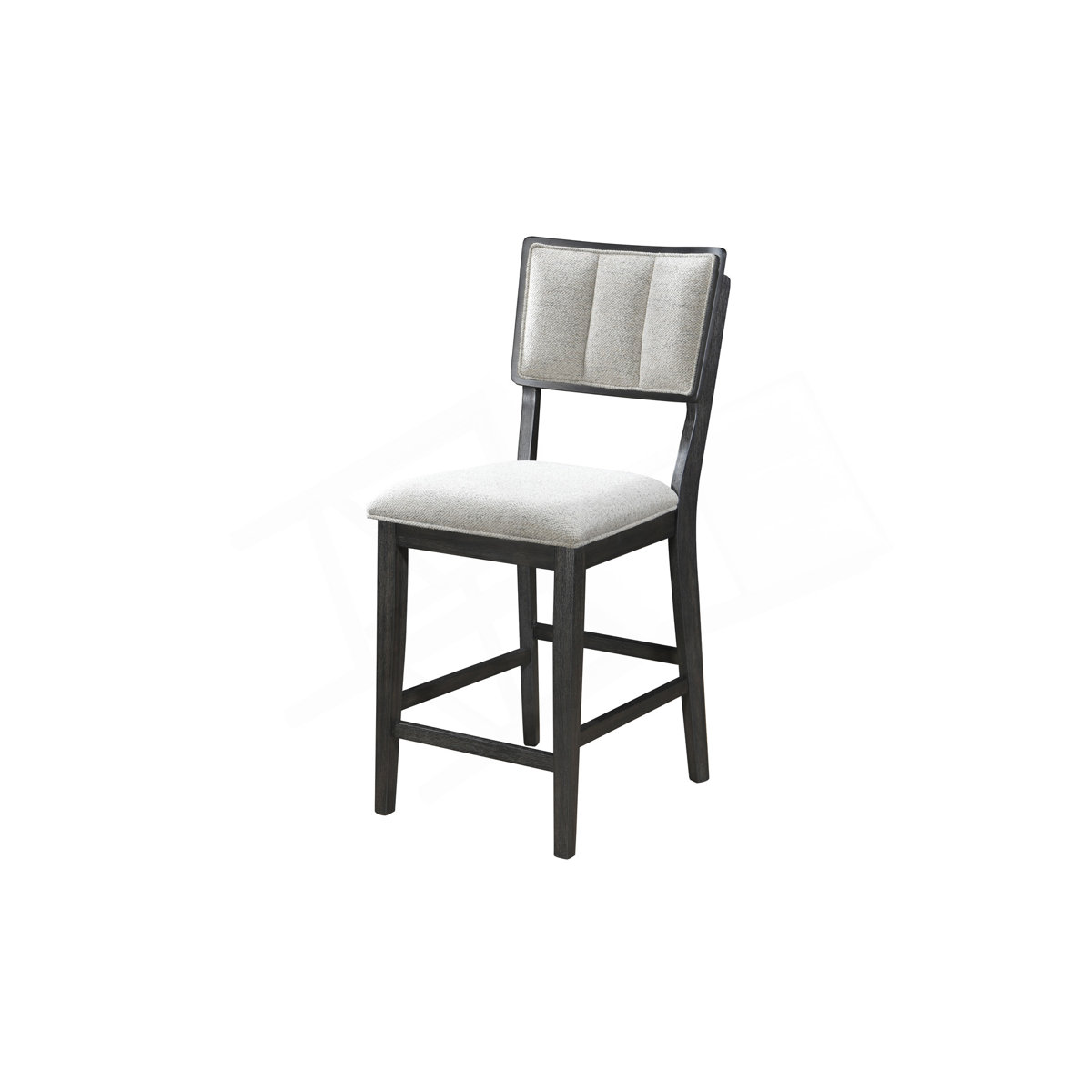 August Grove® 2Pc Black/Light Grey Counter Height Chair Counter Stools ...