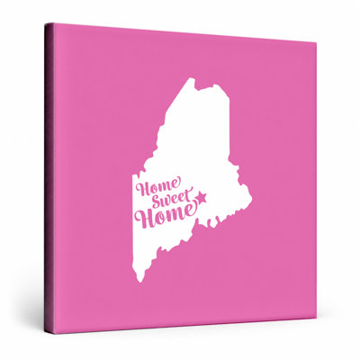 Home Sweet Portland — Maine State Silhouette — Canvas Wall Art