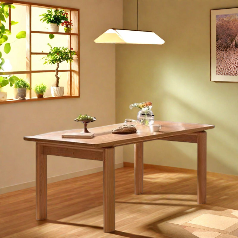Table de salle à manger en cerisier: naturelle et stable., H 29,53 po x L 86,61 po x l 35,43 po