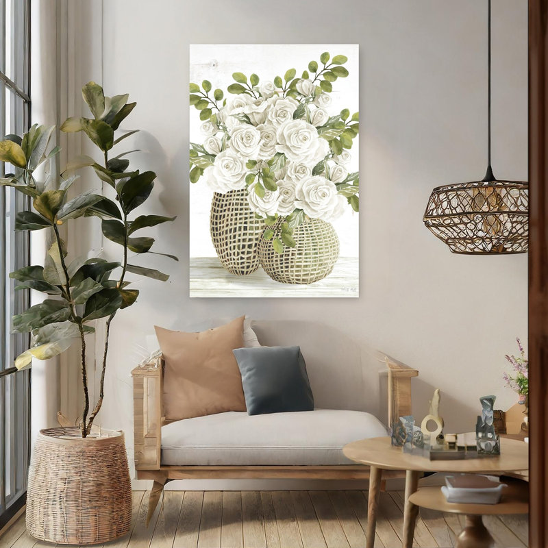Art floral tissé, H 48 po x l 32 po