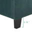 Lit tapissier pour grand lit en velours