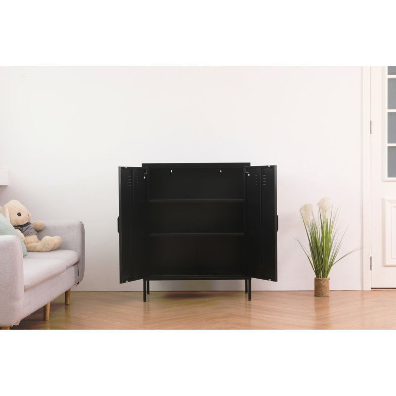 Une armoire de rangement en métal multifonctionnelle, Black