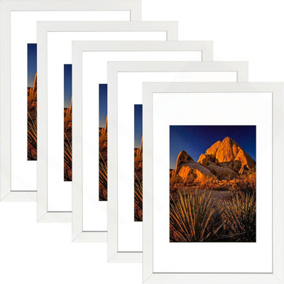 Cadre photo cadre mural en PVC 13,4 W * 3,1 P * 19,3 H / 7,48 lb, paquet de 5