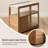 Simple Solid Wood Movable Side Table