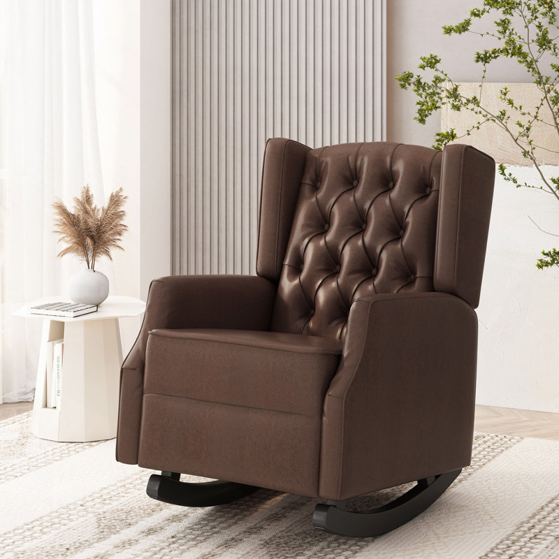 Chaise berçante, Marron foncé