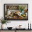 Œuvre d'art de campagne rétro vintage, pain de cuisine et citron, images de cuisine, impression sur toile encadrée-134328795-134328800