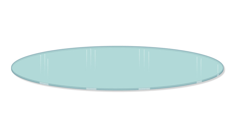 30" Diameter Glass Shelf Topper