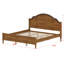 Lit plateforme durable en bois, tête et pied de lit assortis-129427985
