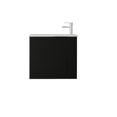 Meuble-lavabo flottant 22 po avec lavabo, porte à fermeture en douceur, lavabo en céramique, contreplaqué