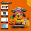 Chien teckel gonflable 4,5 pi avec citrouille et affiche «Happy Halloween» 4,5 pi