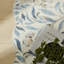 Floral Ivory Blue Washable/Stain Guarded Area Rug -477773032