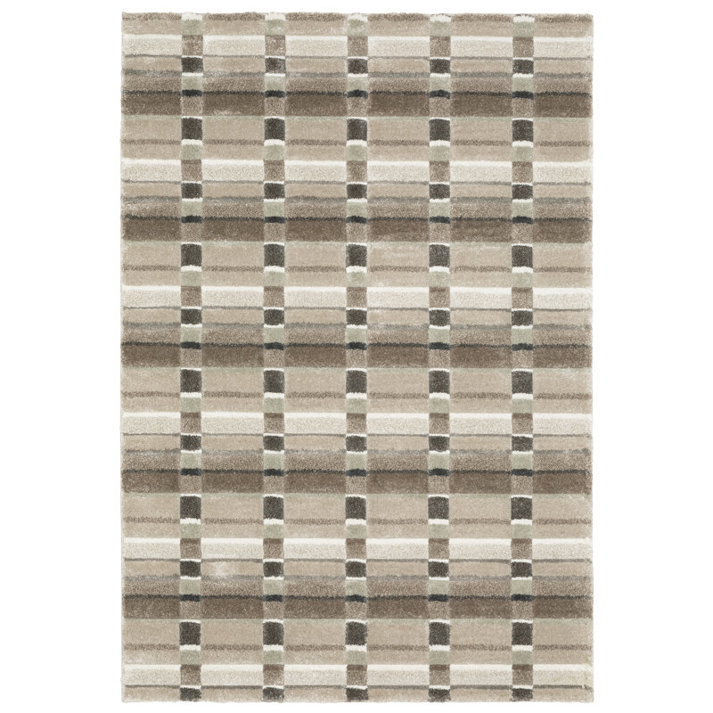 Tapis brun / beige Adreanna, Rectangle 7 pi 10 po x 10 pi 10 po