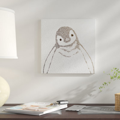 « the intellectuelle pingouin i », impression sur toile