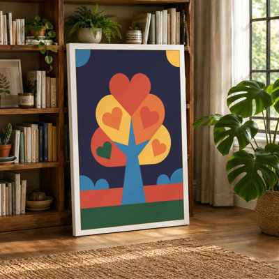 Heart Tree Modern - Wrapped Canvas