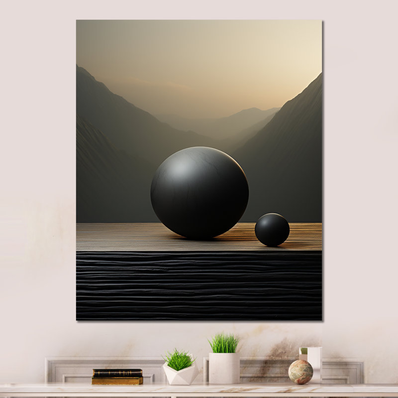 "Lune onyx orbe pureté" sur métal, H 32 po x l 24 po x P 1 po