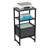4-Tier Printer Stand With Fabric Drawer, Large Printer Table With Storage Shelf, Side Table