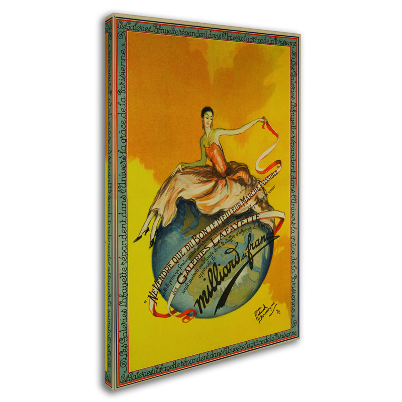 « milliard 1923 », reproduction d’impression sur toile tendue, H 19 po x l 12 po