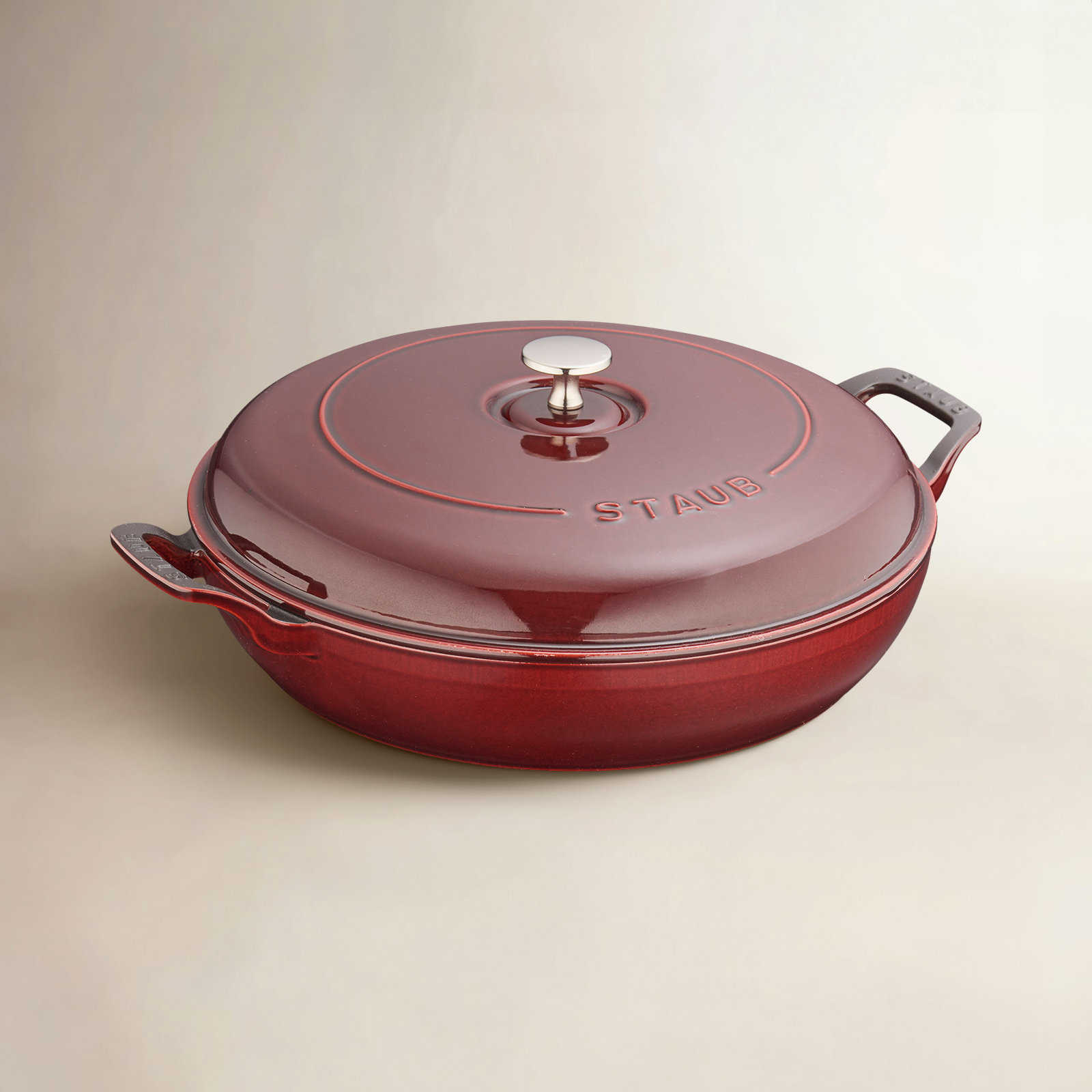 Enameled Cast Iron Braiser, Grenadine