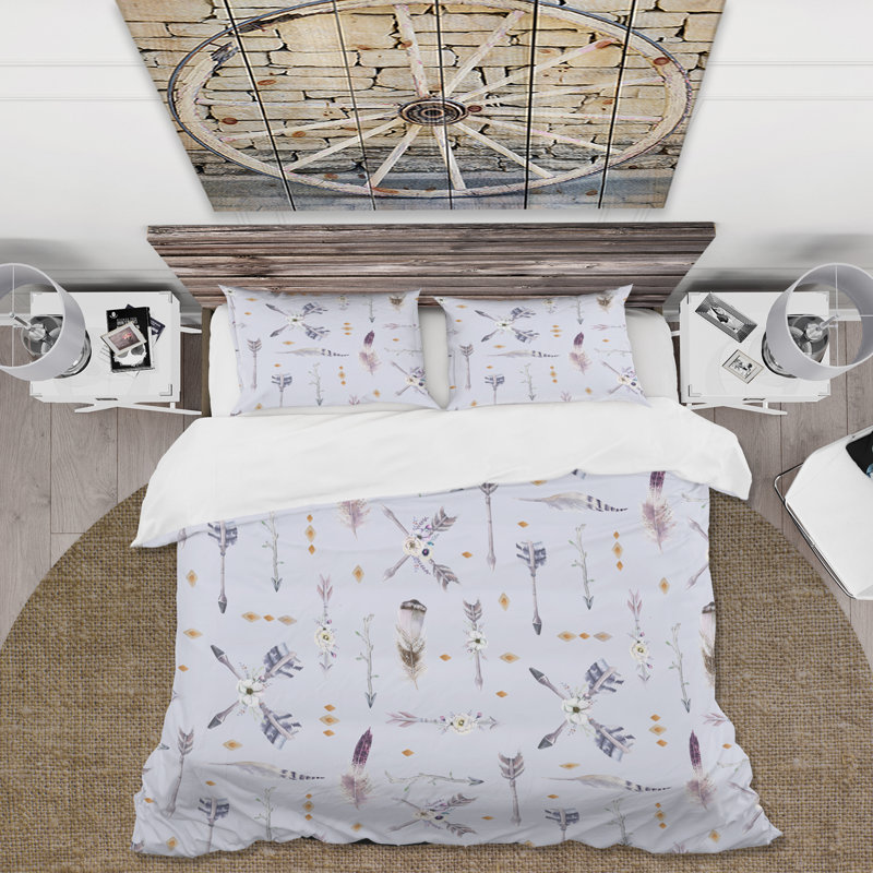 Ensemble de housse de couette bohémien Raen Boho, Housse de couette très grand + 2 très grandes ta