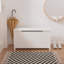 Banc de rangement en bois à couvercle rabattable, coffre à jouets en bois avec charnières de sécurité