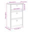 Genkei 6 Pair Shoe Storage Cabinet
