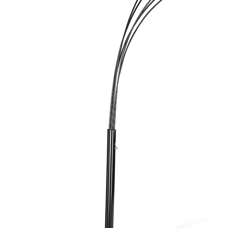 Lampe sur pied 5 lumières noir satiné
