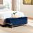 Ivaniel Velvet Storage Ottoman in Rectangle With Metal Legs, 18.5'' H X 47.85'' W X 16.25'' D