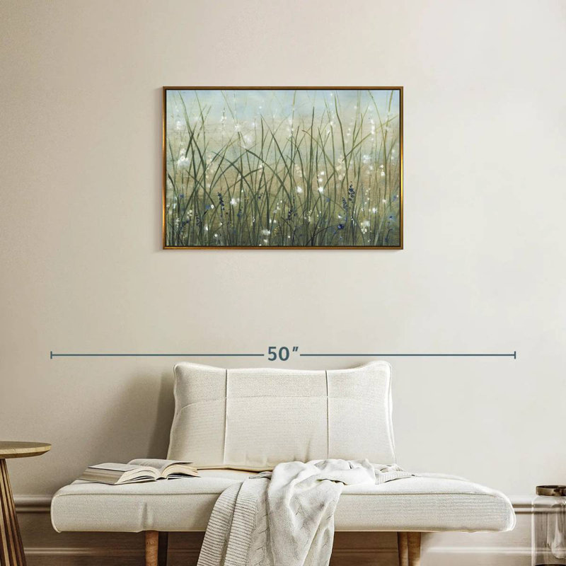 Meadow Bliss II, Cadre flottant doré, 31 po x 21 po