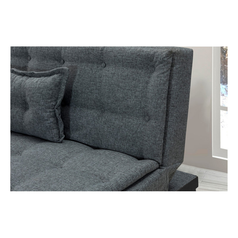 Canapé modulaire d'angle rembourré 88,6 po Sky, Velours gris foncé