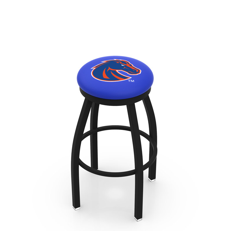 NCAA Swivel 25" Counter Stool, Black Wrinkle, Boise State University