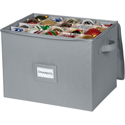 Christmas Ornaments Storage Box To Protect And Store Up To 80-3" Ornaments Decor
