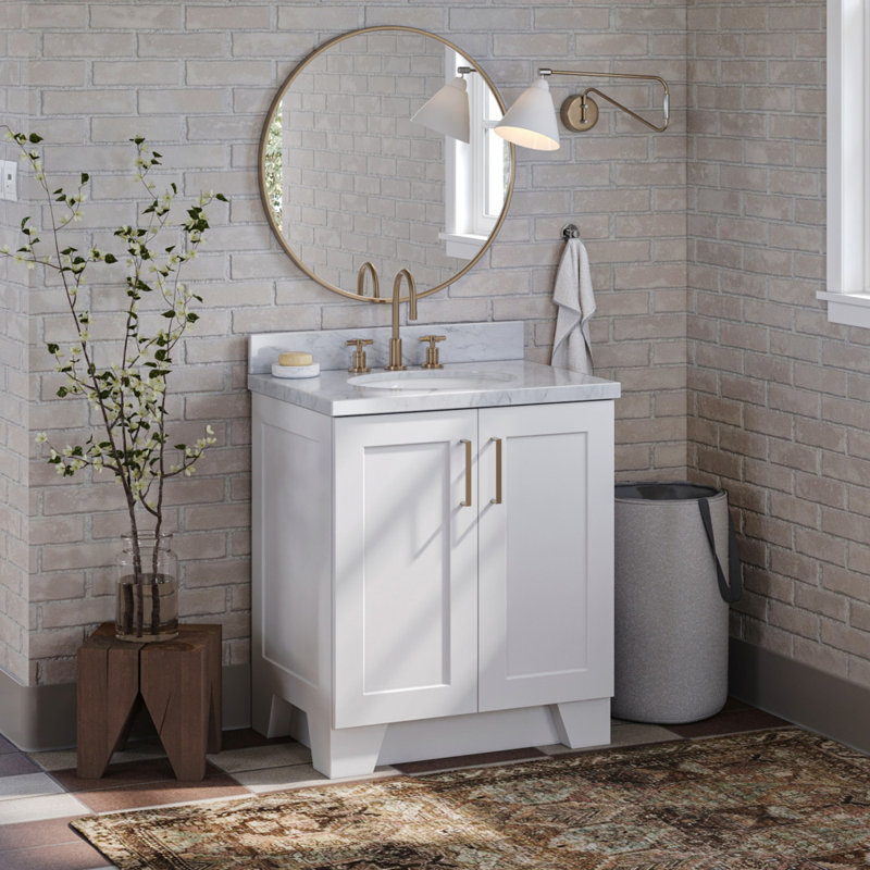 Base de meuble-lavabo simple 30 po Sawyer, Blanc
