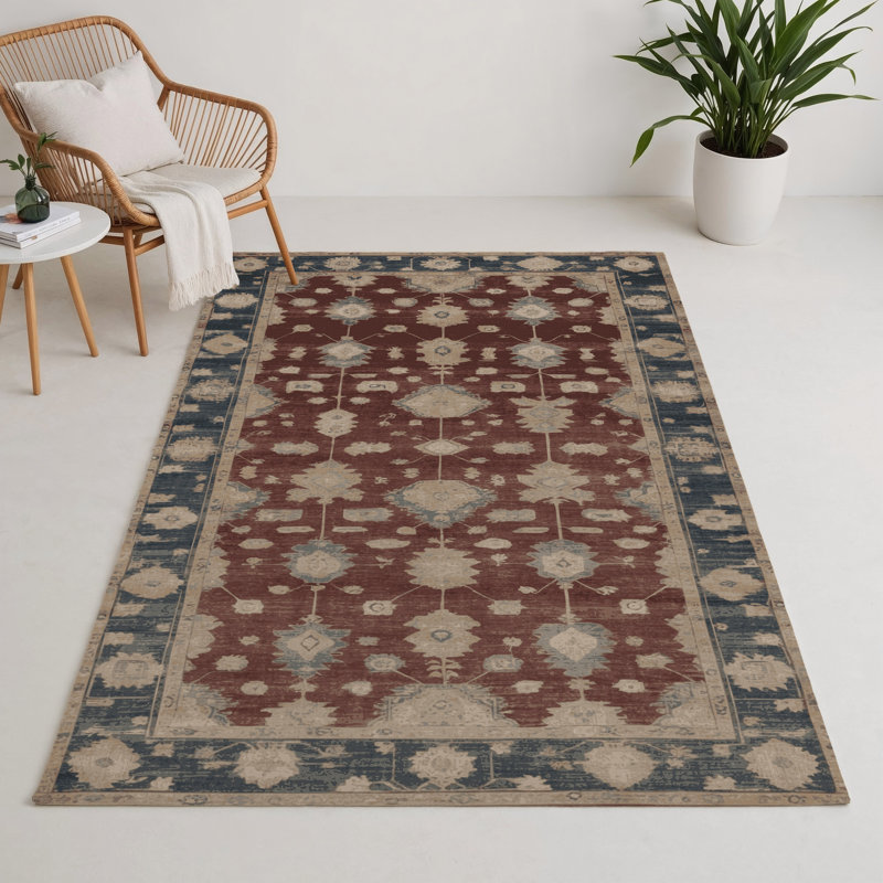 Tapis intérieur et extérieur brun Overdyed, Rectangle 5 pi x 7 pi