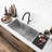36 in. x 19 in. 16 Gauge, Stainless Steel, Brushed 60/40 Double Bowl Undermount Kitchen Sink with Build-in Accessories