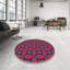Rouge géométrique/Tapis décoratif bleu-1898118705