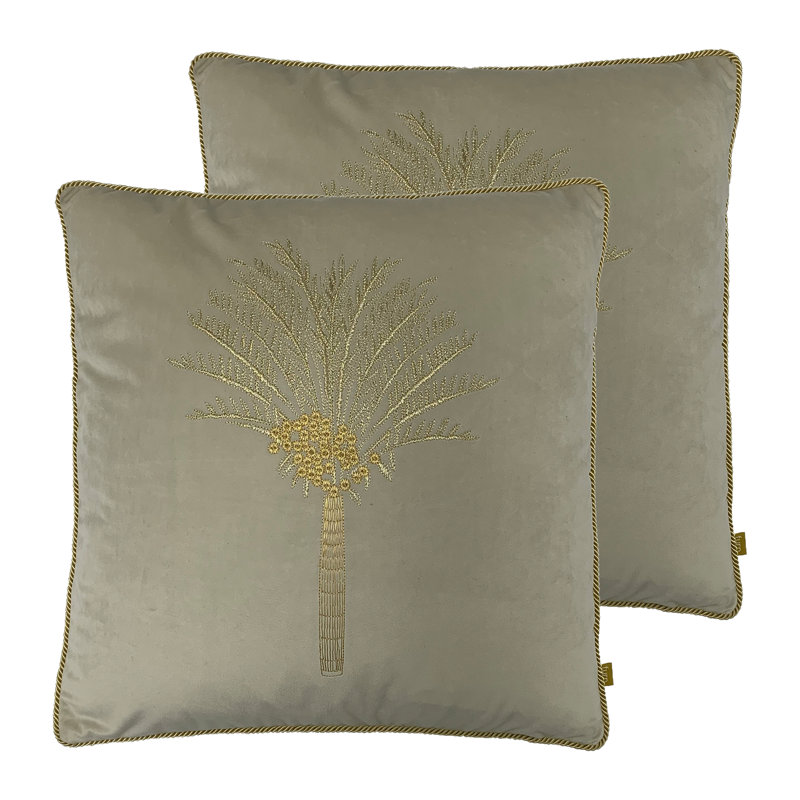 Geometric Square Cushion, Ivory, Feather